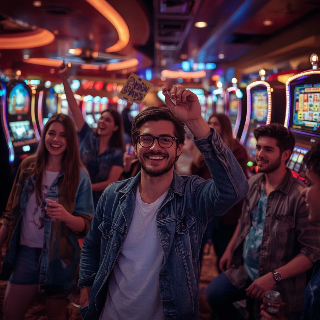 une personne tenant un bonus Fantastik Casino